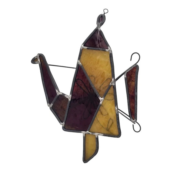 Handmade Stained Glass Suncatcher Tea Pot Kettle Watering Can Vintage - Picture 4 of 10